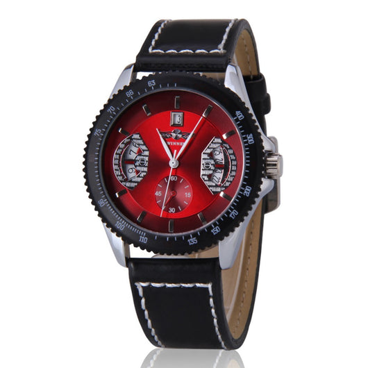 Reloj Automático de Cuero Hueco - Image 3