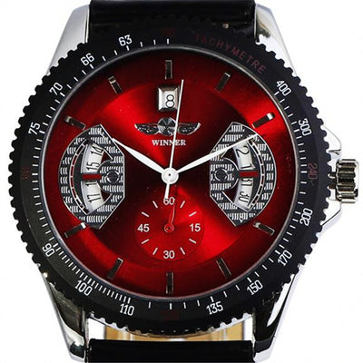 Reloj Automático de Cuero Hueco - Image 6