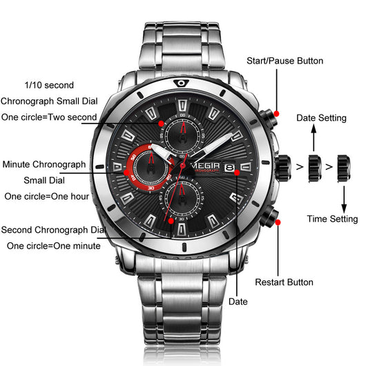 Reloj de Cuarzo en Acero Inoxidable para Hombre - Image 7