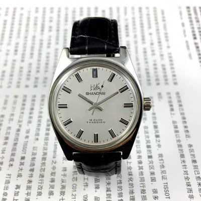Reloj Mecánico Old Shanghai 7120 Cuerda Manual Acero Inoxidable Vintage Resistente a Golpes - Image 6