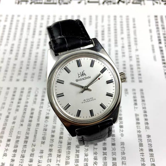 Reloj Mecánico Old Shanghai 7120 Cuerda Manual Acero Inoxidable Vintage Resistente a Golpes - Image 7