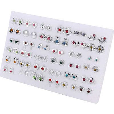 Set de Aretes Dorados y Plateados con Diseño Geométrico y Moño - Pendientes de Moda Coreana - Image 19