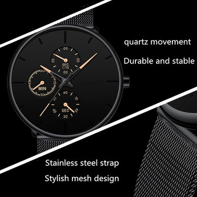 Reloj Elegante para Hombre con Malla Ultra Fina - Image 9