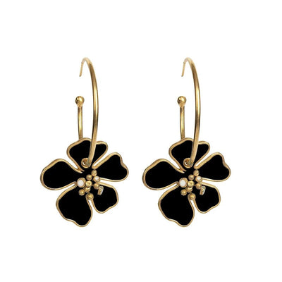 Aretes Circulares de Flores Inspiración Street Style - Image 5