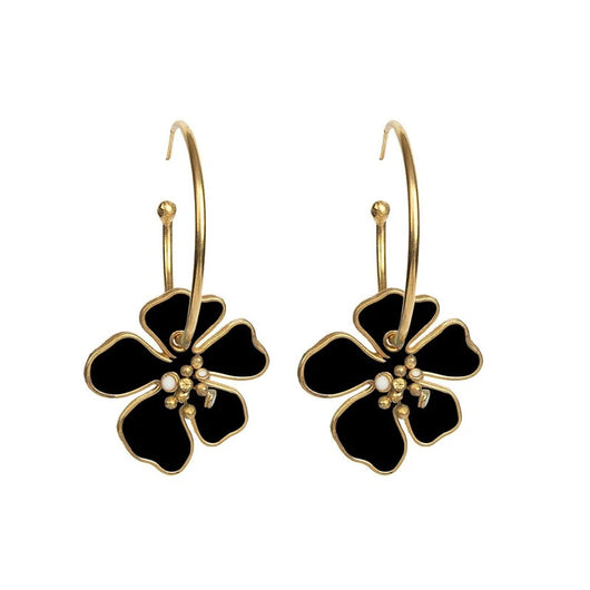 Aretes Circulares de Flores Inspiración Street Style - Image 5