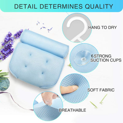 Almohada de Baño con 6 Ventosas y Malla 3D - Image 23