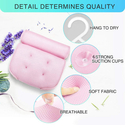 Almohada de Baño con 6 Ventosas y Malla 3D - Image 24