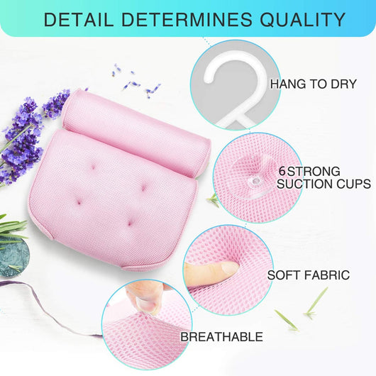 Almohada de Baño con 6 Ventosas y Malla 3D - Image 24