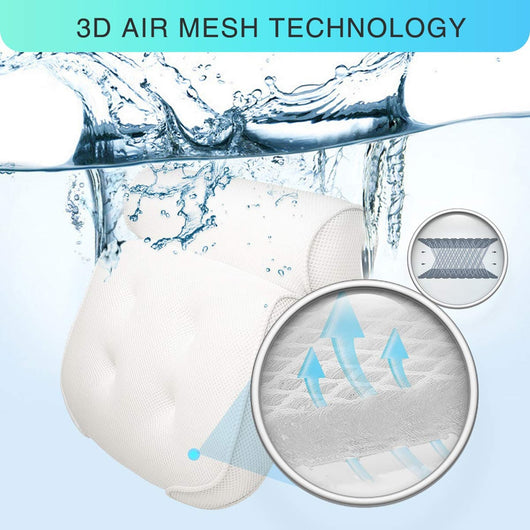 Almohada de Baño con 6 Ventosas y Malla 3D - Image 25