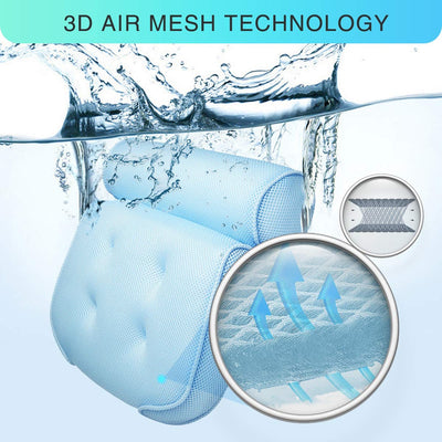 Almohada de Baño con 6 Ventosas y Malla 3D - Image 26