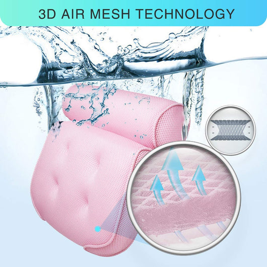 Almohada de Baño con 6 Ventosas y Malla 3D - Image 27