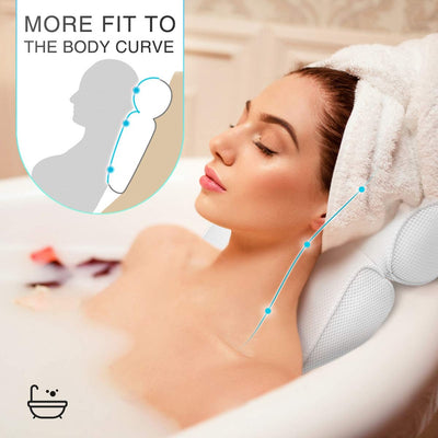 Almohada de Baño con 6 Ventosas y Malla 3D - Image 35