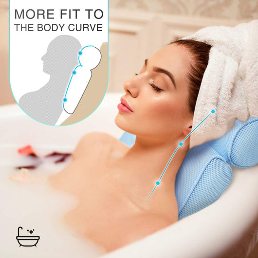 Almohada de Baño con 6 Ventosas y Malla 3D - Image 37