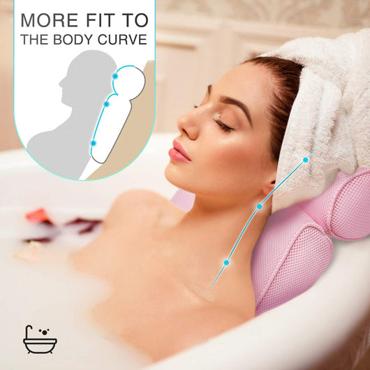 Almohada de Baño con 6 Ventosas y Malla 3D - Image 39