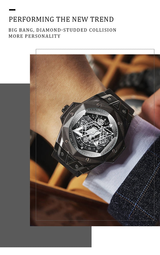 Reloj de Cuarzo para Hombre con Banda de Silicona Resistente al Agua - Image 13