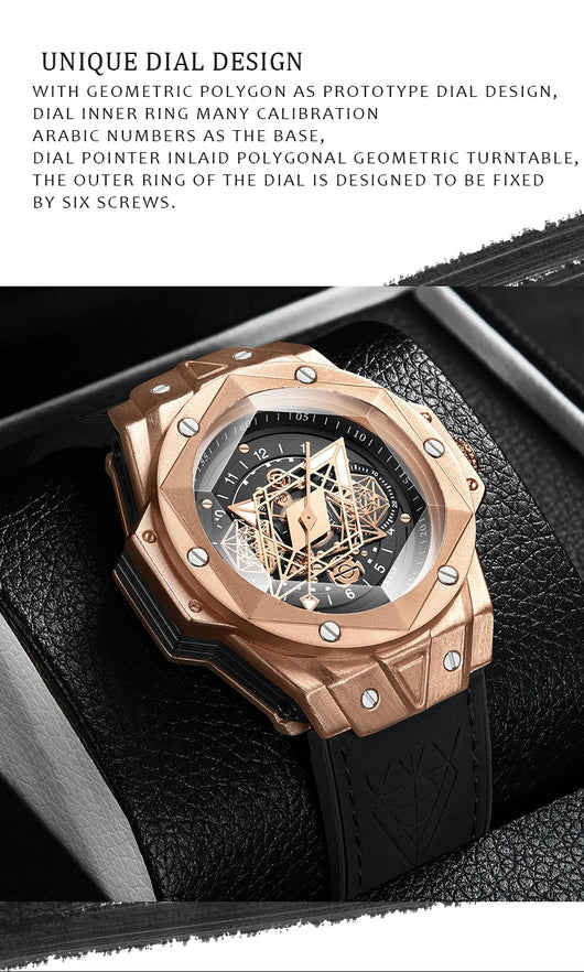 Reloj de Cuarzo para Hombre con Banda de Silicona Resistente al Agua - Image 14