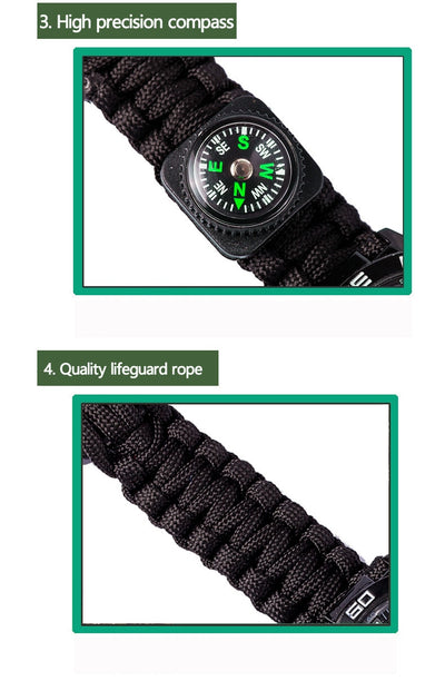 Pulsera de Supervivencia 6 en 1 con Brújula y Paracord para Camping y Emergencias - Image 10