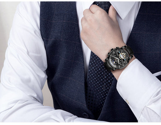 Reloj Mecánico Automático Multifuncional con Esfera Hueca y Luminoso para Hombre - Image 5