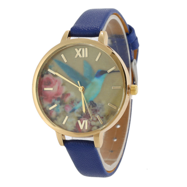 Reloj de Cuarzo para Mujer en Cuero Genuino