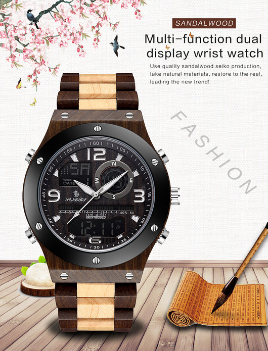 Reloj Cronógrafo de Madera Artesanal Lujo para Hombre - Image 8