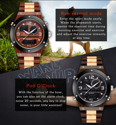 Reloj Cronógrafo de Madera Artesanal Lujo para Hombre - Image 14