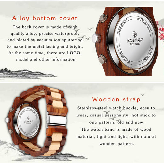 Reloj Cronógrafo de Madera Artesanal Lujo para Hombre - Image 17