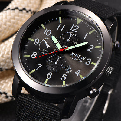 Reloj de Pulsera Hombre Banda Nylon Calendario Cuarzo - Image 6