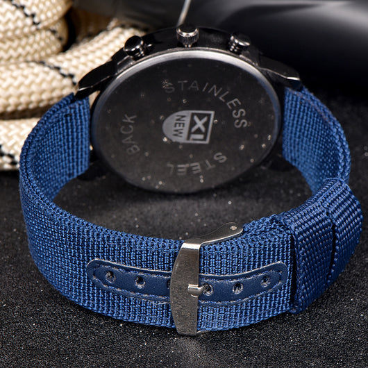 Reloj de Pulsera Hombre Banda Nylon Calendario Cuarzo - Image 11