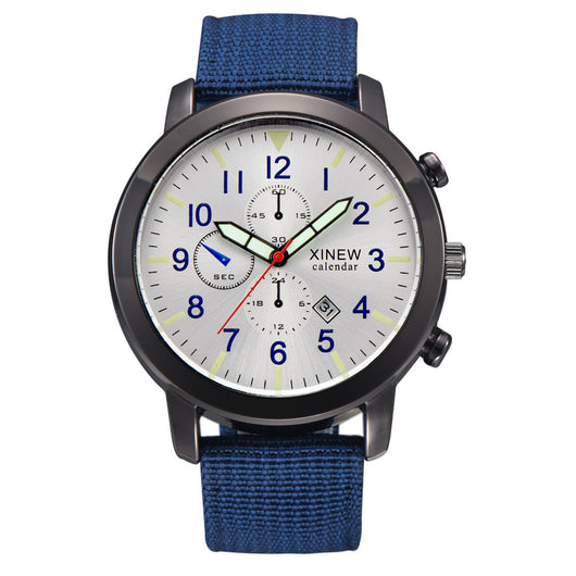 Reloj de Pulsera Hombre Banda Nylon Calendario Cuarzo - Image 15