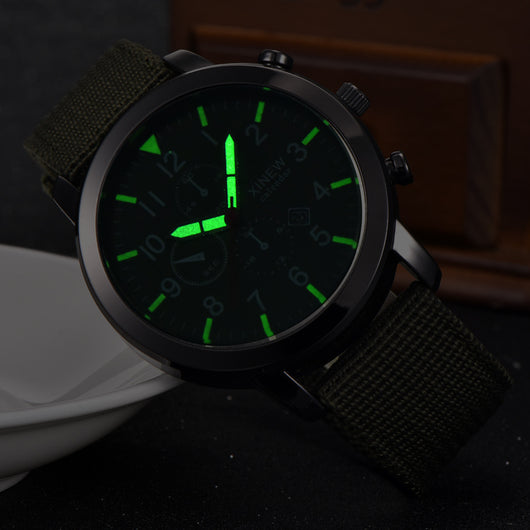 Reloj de Pulsera Hombre Banda Nylon Calendario Cuarzo - Image 17