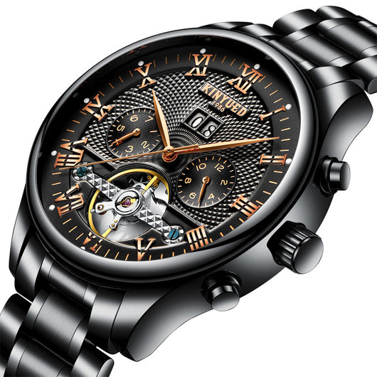 Reloj Mecánico Tourbillon Hueco KINYUED - Image 10
