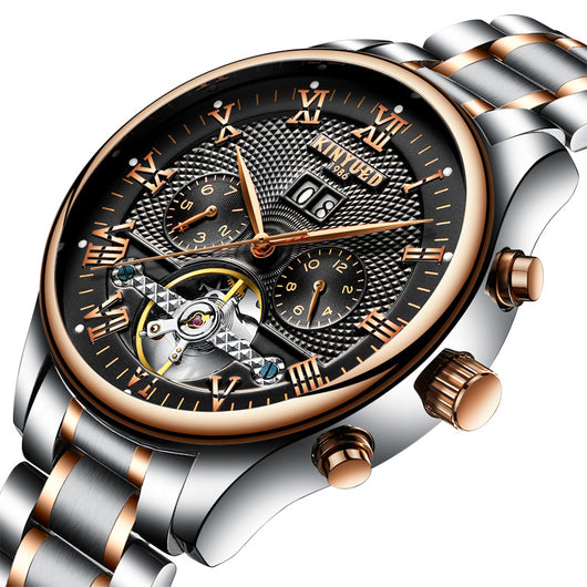 Reloj Mecánico Tourbillon Hueco KINYUED - Image 11