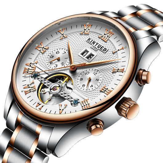 Reloj Mecánico Tourbillon Hueco KINYUED - Image 12