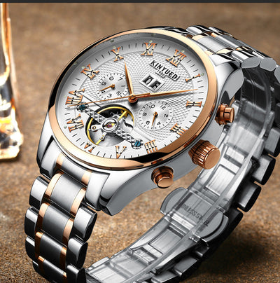 Reloj Mecánico Tourbillon Hueco KINYUED - Image 13