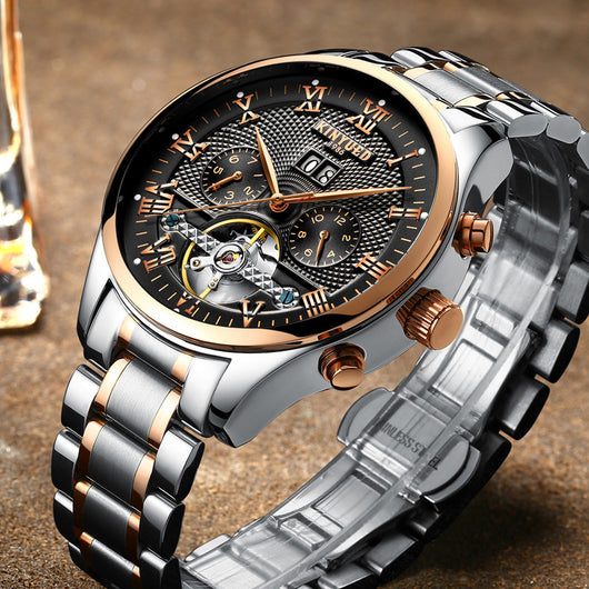 Reloj Mecánico Tourbillon Hueco KINYUED - Image 14