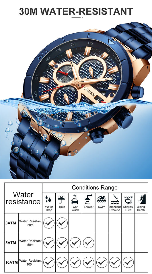 Reloj Multifuncional de Cuarzo con Calendario y Correa de Acero para Hombre - Image 13