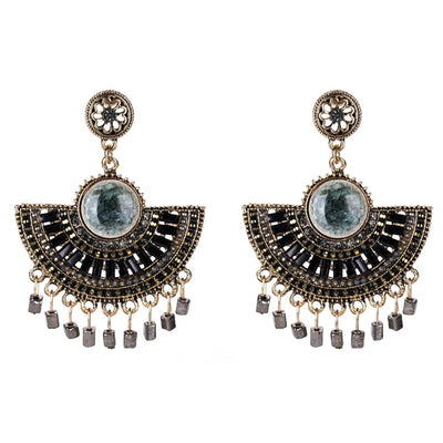 Aretes Bohemios Elegantes con Borlas y Cuentas - Image 15