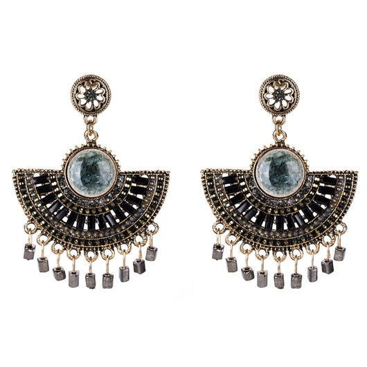 Aretes Bohemios Elegantes con Borlas y Cuentas - Image 15