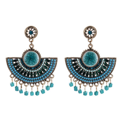 Aretes Bohemios Elegantes con Borlas y Cuentas - Image 16