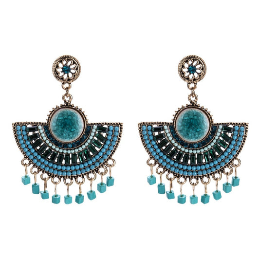Aretes Bohemios Elegantes con Borlas y Cuentas - Image 16
