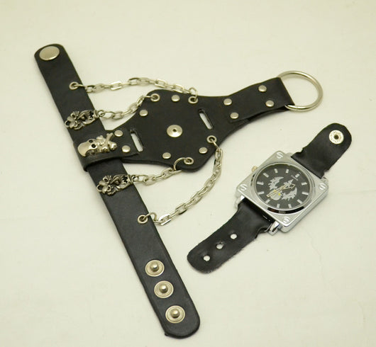 Reloj de Pulsera con Cinturón de Remaches Skull - Image 13