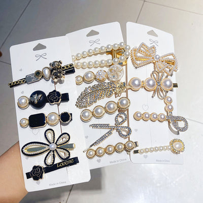 Pasador Decorativo de Perlas y Cristales Brillantes para el Cabello - Image 6