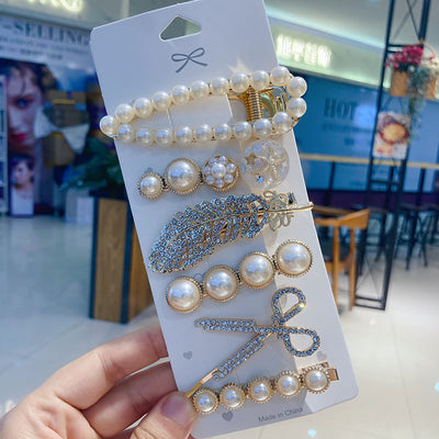Pasador Decorativo de Perlas y Cristales Brillantes para el Cabello - Image 11