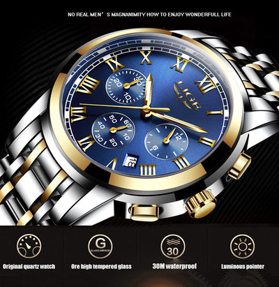 Reloj Deportivo Cronógrafo Tres Ojos Resistente al Agua - Image 10