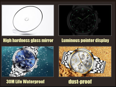 Reloj Deportivo Cronógrafo Tres Ojos Resistente al Agua - Image 13