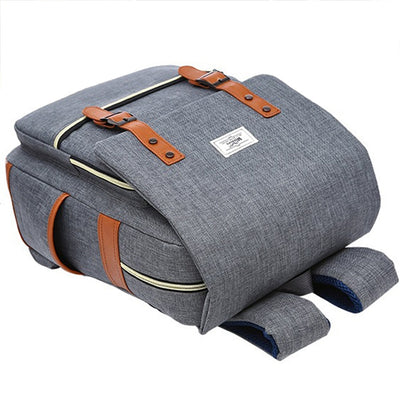 Mochila Vintage de Lona Unisex con Puerto USB para Laptop y Viaje - Image 19