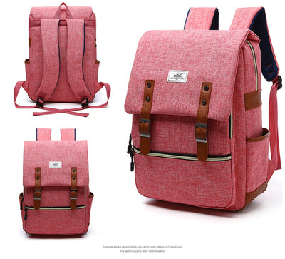 Mochila Vintage de Lona Unisex con Puerto USB para Laptop y Viaje - Image 23