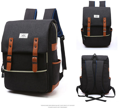 Mochila Vintage de Lona Unisex con Puerto USB para Laptop y Viaje - Image 24