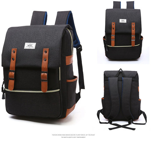 Mochila Vintage de Lona Unisex con Puerto USB para Laptop y Viaje - Image 24