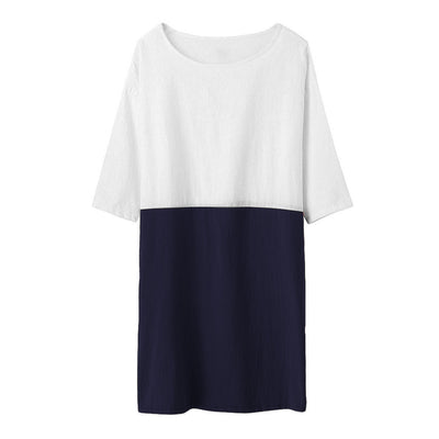Vestido Fresco de Algodón y Lino con Manga Tres Cuartos - Image 13